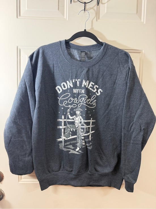Sweaters - Don’t Mess With Cowgirls Graphic Sweatshirt Women’s Small Western Cowboy 0252